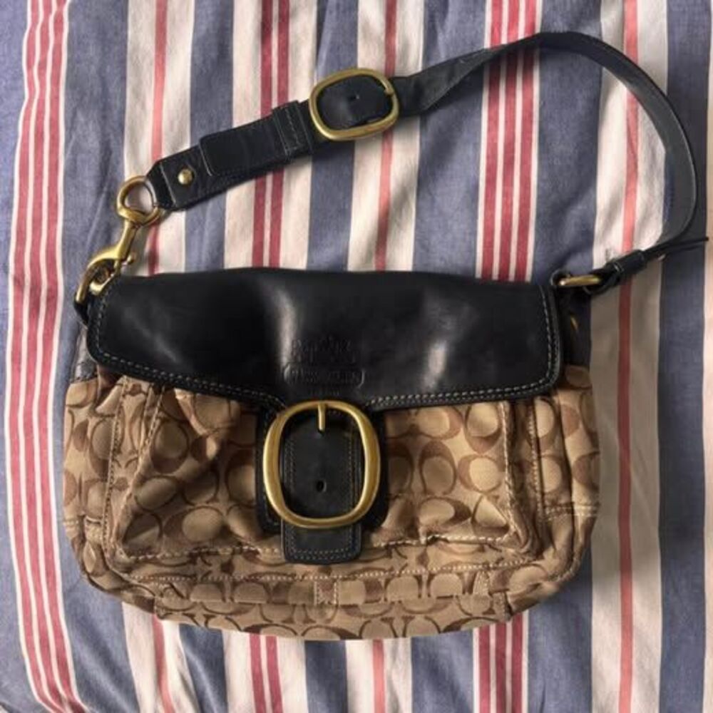 Coach Bleecker Signature Hobo Shoulder Bag